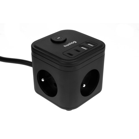 Huslog Przedłużacz kostka z USB Huslog Przedłużacz kostka z USB