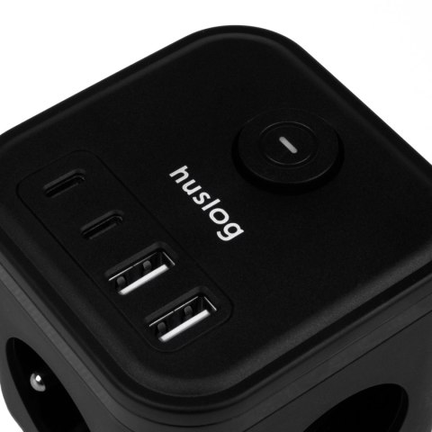 Huslog Przedłużacz kostka z USB Huslog Przedłużacz kostka z USB