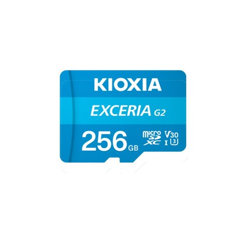 KIOXIA Karta pamięci 256GB microSD Exceria (gen 2) UHS I U3 V30 z adapterem KIOXIA Karta pamięci 256GB microSD Exceria (gen 2) UHS I U3 V30 z adapterem