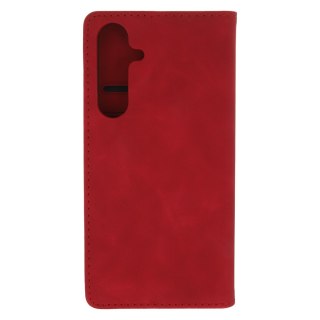Etui Smart Suede do Samsung Galaxy S25 Plus czerwone
