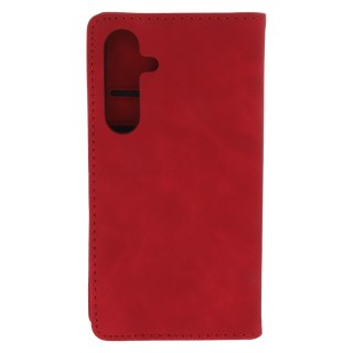 Etui Smart Suede do Samsung Galaxy S25 czerwone