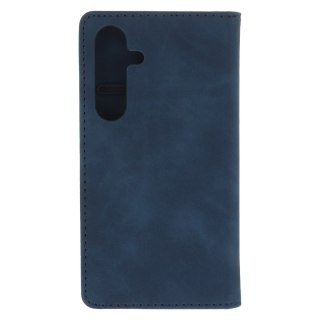 Etui Smart Suede do Samsung Galaxy S25 granatowe