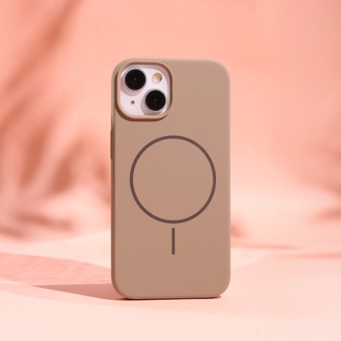 Nakładka Silicone Thin Mag do iPhone 13 Pro 6,1" brązowa
