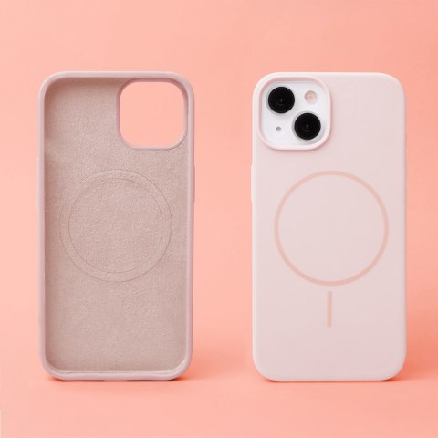 Nakładka Silicone Thin Mag do iPhone 13 Pro 6,1" jasnoróżowa