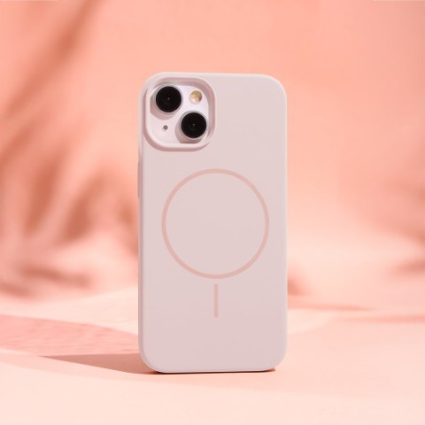 Nakładka Silicone Thin Mag do iPhone 13 Pro 6,1" jasnoróżowa