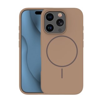 Nakładka Silicone Thin Mag do iPhone 14 Pro 6,1" brązowa