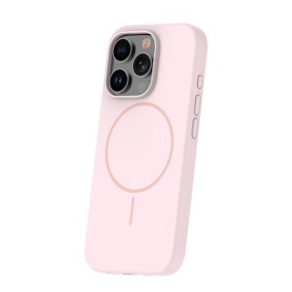 Nakładka Silicone Thin Mag do iPhone 15 Pro Max 6,7" jasnoróżowa