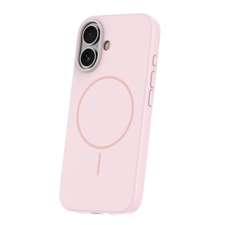 Nakładka Silicone Thin Mag do iPhone 16 6,1" jasnoróżowa