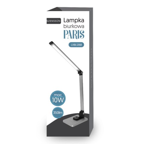 Svensson Lampka biurkowa PARIS 10W 350lm srebrna Svensson Lampka biurkowa PARIS 10W 350lm srebrna