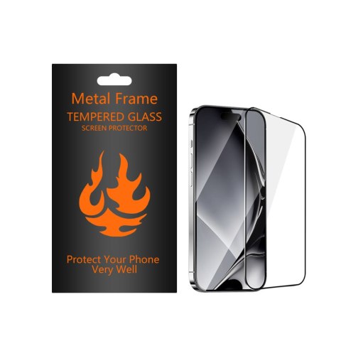 Szkło hartowane z metalową ramką do Xiaomi Redmi 14C czarna ramka Szkło hartowane z metalową ramką do Xiaomi Redmi 14C czarna ramka