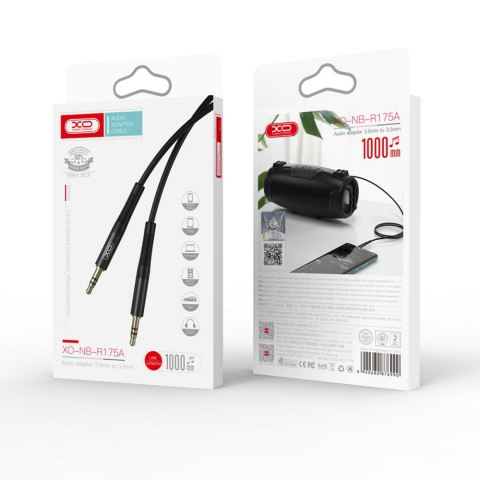 XO kabel audio NB-R175A jack 3,5mm - jack 3,5mm 1,0 m czarny XO kabel audio NB-R175A jack 3,5mm - jack 3,5mm 1,0 m czarny