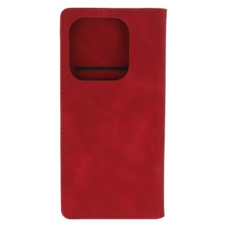 Etui Smart Suede do Xiaomi Redmi Note 14 5G (Global) czerwone