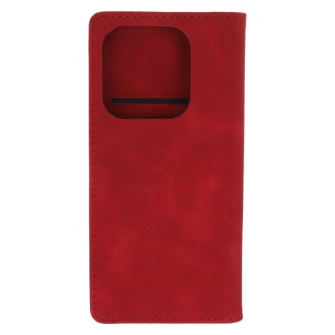 Etui Smart Suede do Xiaomi Redmi Note 14 5G (Global) czerwone