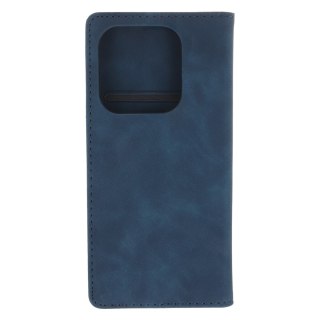 Etui Smart Suede do Xiaomi Redmi Note 14 5G (Global) granatowe