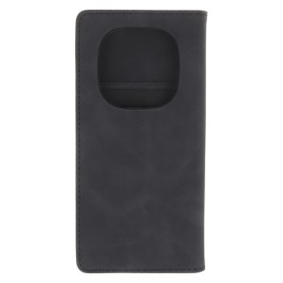 Etui Smart Suede do Xiaomi Redmi Note 14 Pro 5G (Global) / Redmi Note 14 Pro Plus 5G (Global) czarne