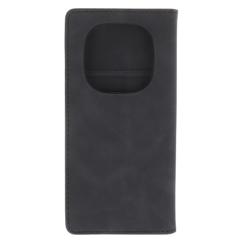 Etui Smart Suede do Xiaomi Redmi Note 14 Pro 5G (Global) / Redmi Note 14 Pro Plus 5G (Global) czarne