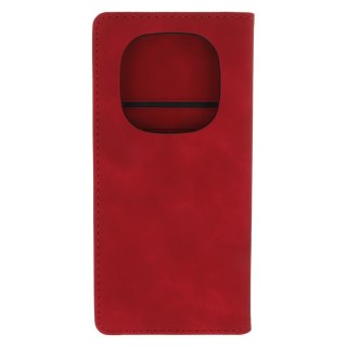 Etui Smart Suede do Xiaomi Redmi Note 14 Pro 5G (Global) / Redmi Note 14 Pro Plus 5G (Global) czerwone