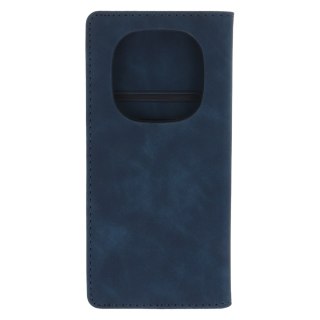 Etui Smart Suede do Xiaomi Redmi Note 14 Pro 5G (Global) / Redmi Note 14 Pro Plus 5G (Global) granatowe