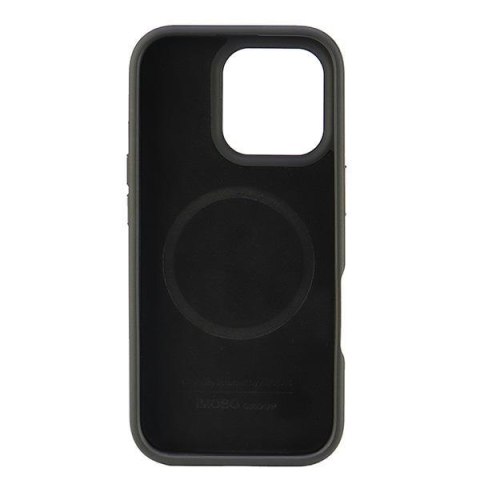 Audi nakładka Genuine Leather MagSafe do iPhone 16 Pro 6.3" czarno-czerwona