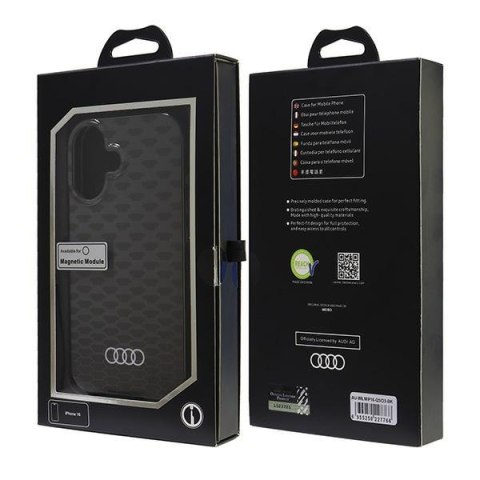 Audi nakładka IML Stitching Pattern MagSafe do iPhone 16 6.1" czarna