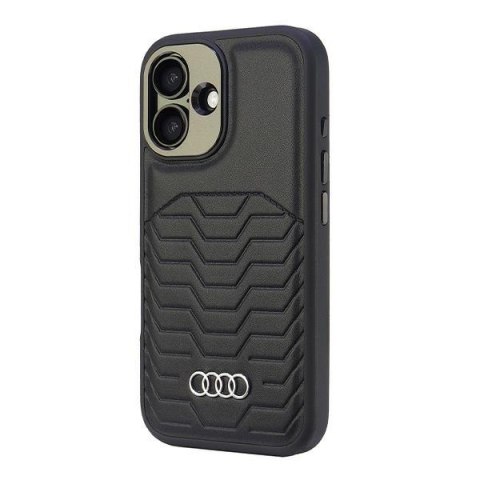 Audi nakładka Synthetic Leather MagSafe do iPhone 16 6.1" czarna