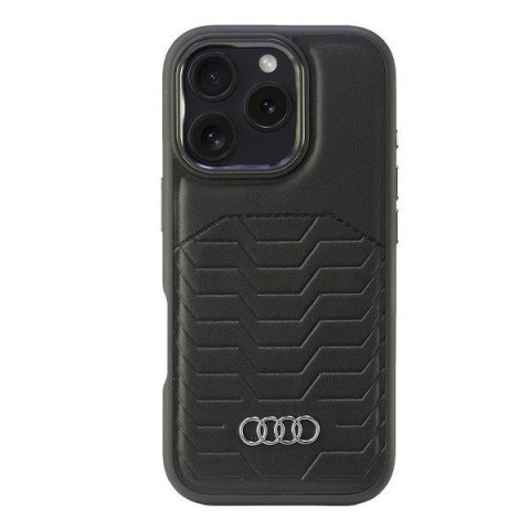 Audi nakładka Synthetic Leather MagSafe do iPhone 16 Pro 6.3" czarna