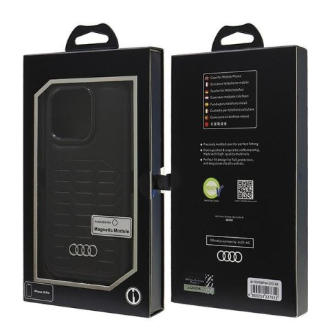Audi nakładka Synthetic Leather MagSafe do iPhone 16 Pro 6.3" czarna