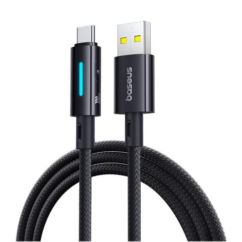 Baseus Lit Kabel Szybkiego USB-A na USB-C 100W 1m Kosmiczna Czerń