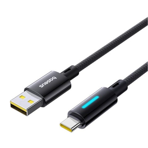 Baseus Lit Kabel Szybkiego USB-A na USB-C 100W 1m Kosmiczna Czerń