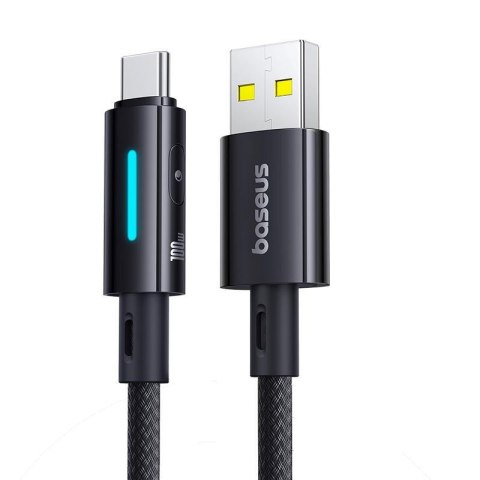 Baseus Lit Kabel Szybkiego USB-A na USB-C 100W 1m Kosmiczna Czerń