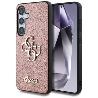 Guess nakładka HC Fixed Glitter Big 4G do Samsung Galaxy S25 różowa