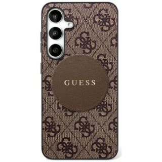 Guess nakładka HC MagSafe PU 4G Circle Classic Logo do Samsung Galaxy S25 Plus brązowa