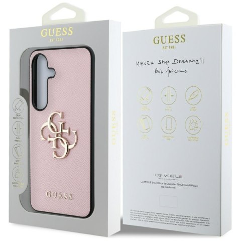 Guess nakładka HC PU Grained Big 4G and Classic Logo do Samsung Galaxy S25 Plus różowa Guess nakładka HC PU Grained Big 4G and Classic Logo do Samsung Galaxy S25 Plus różowa