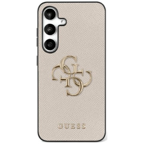 Guess nakładka HC PU Grained Big 4G and Classic Logo do Samsung Galaxy S25 Ultra beżowa