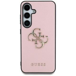Guess nakładka HC PU Grained Big 4G and Classic Logo do Samsung Galaxy S25 Ultra różowa