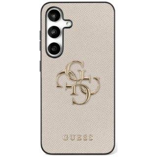 Guess nakładka HC PU Grained Big 4G and Classic Logo do Samsung Galaxy S25 beżowa