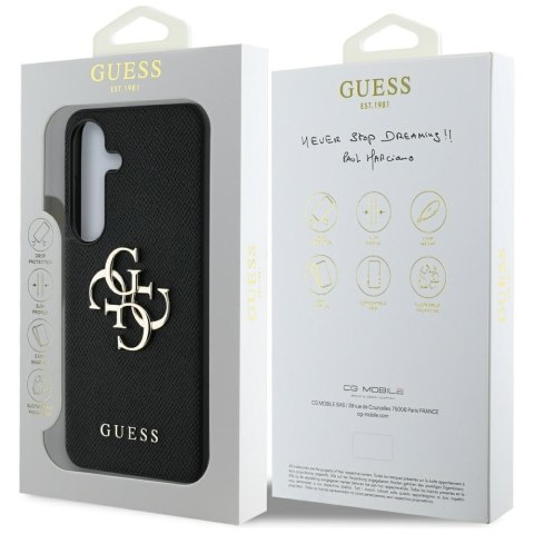 Guess nakładka HC PU Grained Big 4G and Classic Logo do Samsung Galaxy S25 czarna Guess nakładka HC PU Grained Big 4G and Classic Logo do Samsung Galaxy S25 czarna