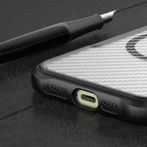 Nakładka Defender Carbon Mag do iPhone 16 Plus 6,7" czarna Nakładka Defender Carbon Mag do iPhone 16 Plus 6,7" czarna