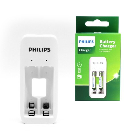 PHILIPS Dwukanałowa ładowarka do akumulatorów NiMH USB + 2xAAA 700mAh PHILIPS Dwukanałowa ładowarka do akumulatorów NiMH USB + 2xAAA 700mAh