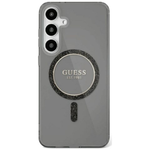 Guess nakładka HC Magnetic IML Glitter Circle do Samsung Galaxy S25 Ultra czarna