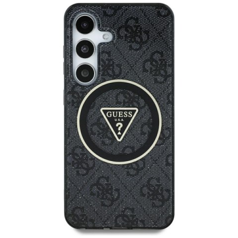 Guess nakładka HC Magnetic IML Metal Glitter 4G Circle Triangle do Samsung Galaxy S25 Ultra czarna