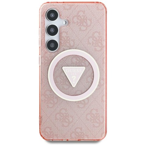 Guess nakładka HC Magnetic IML Metal Glitter 4G Circle Triangle do Samsung Galaxy S25 Ultra różowa Guess nakładka HC Magnetic IML Metal Glitter 4G Circle Triangle do Samsung Galaxy S25 Ultra różowa
