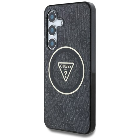 Guess nakładka HC Magnetic IML Metal Glitter 4G Circle Triangle do Samsung Galaxy S25 czarna