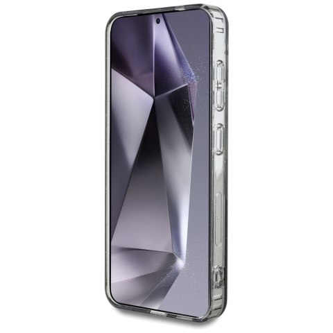 Guess nakładka HC Magnetic IML Metal Glitter Flowers Triangle do Samsung Galaxy S25 czarna