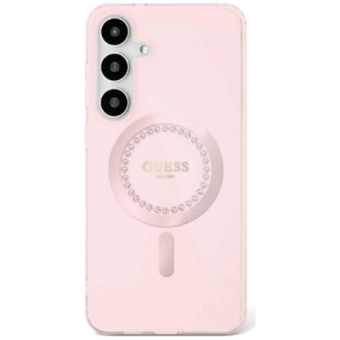 Guess nakładka HC Magnetic IML Rhinestones do Samsung Galaxy S25 Ultra różowa