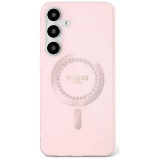 Guess nakładka HC Magnetic IML Rhinestones do Samsung Galaxy S25 różowa
