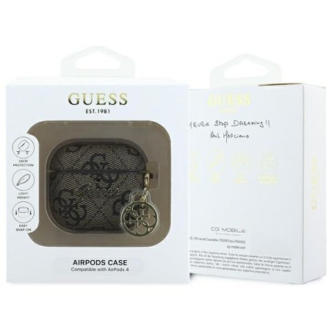 Guess nakładka do AirPods 4 4G Charm Collection Brązowa Guess nakładka do AirPods 4 4G Charm Collection Brązowa