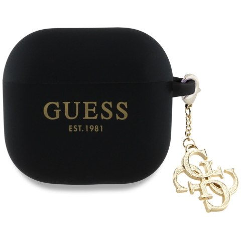 Guess nakładka do AirPods 4 Silicone 4G Charm Czarna