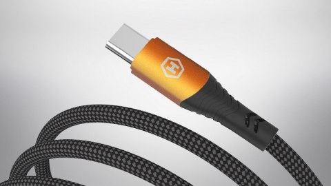 Hammer Kabel USB-C do USB-C 5A 100W 1m czarny Hammer Kabel USB-C do USB-C 5A 100W 1m czarny
