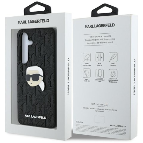 Karl Lagerfeld nakładka HC PU Monogram K. Head Pin do Samsung Galaxy S25 Plus czarna